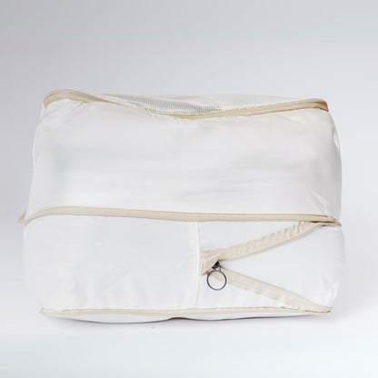 2-pack Comforter Storage Bag - Compression Organizer, Pillow, Blanket, Bedding, Duvet - Space Saver Collapsible Extra Large Mesh Packing Cube - Queen King Size (2-pack Medium Size (24x14x11))