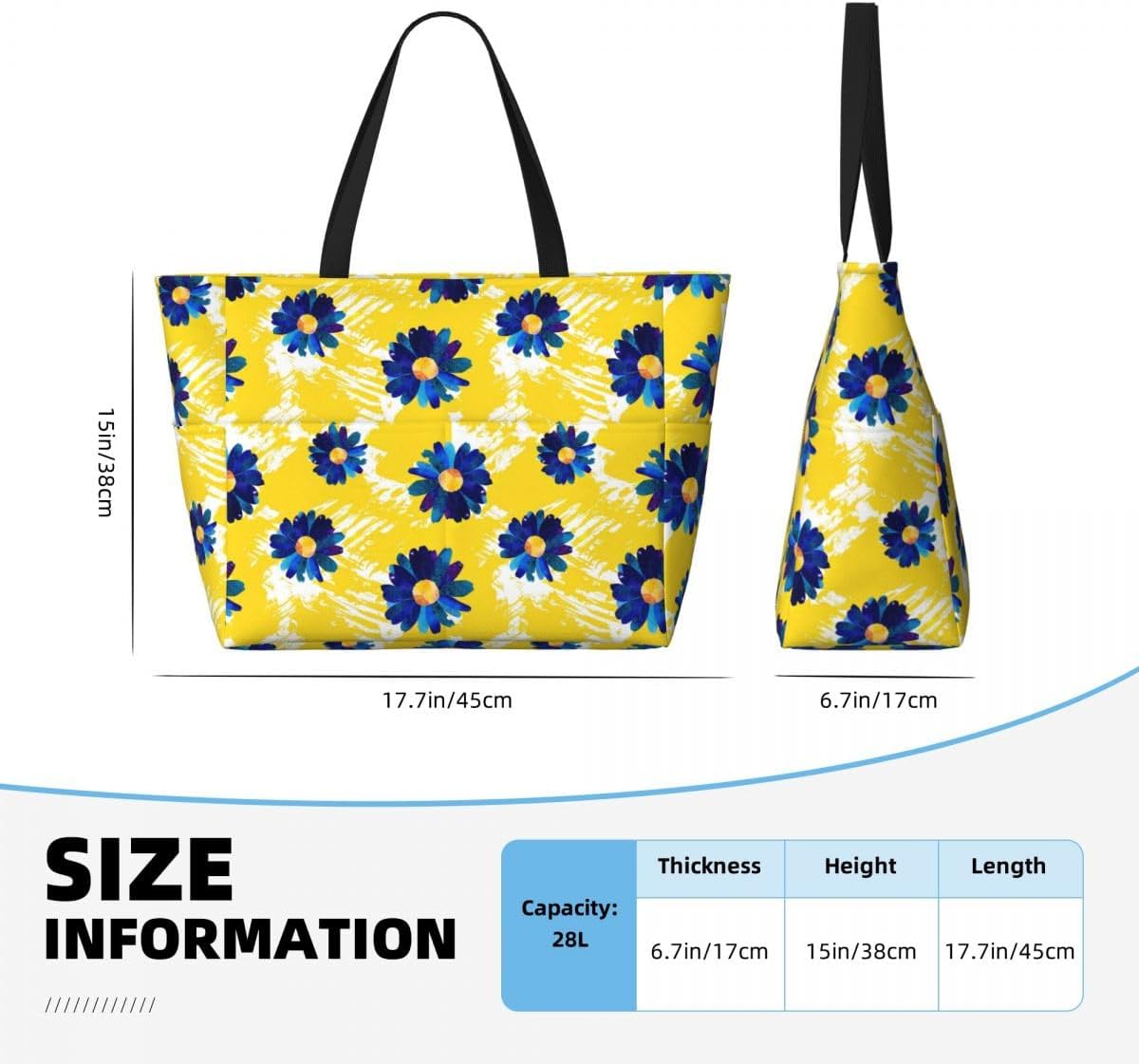 Waterproof Beach Tote Pool Bags for Women Ladies Extra Large Gym Tote Bag for Weekender Travel with Small Pouch