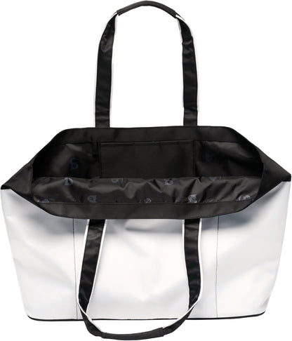 geckobrands Oversized Beach Tote – Large and Stylish Beach Bag with 4 Exterior Pockets and Zippered Internal Compartment