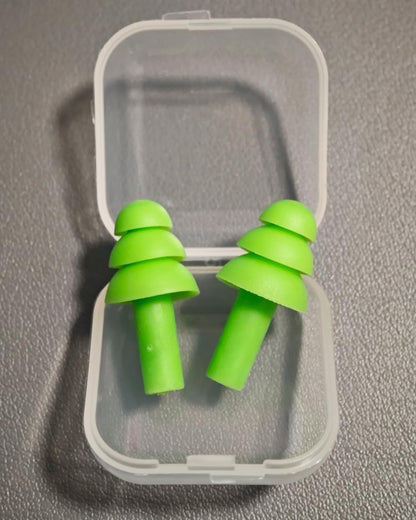 10 Pairs Noise Cancelling Ear Plugs, Premium Soft Silicone, Reusable, Waterproof, Hypoallergenic, Earplugs for Swimming, Airplanes, Concerts, Shooting, Travelling, Sleeping & Snoring (Green)