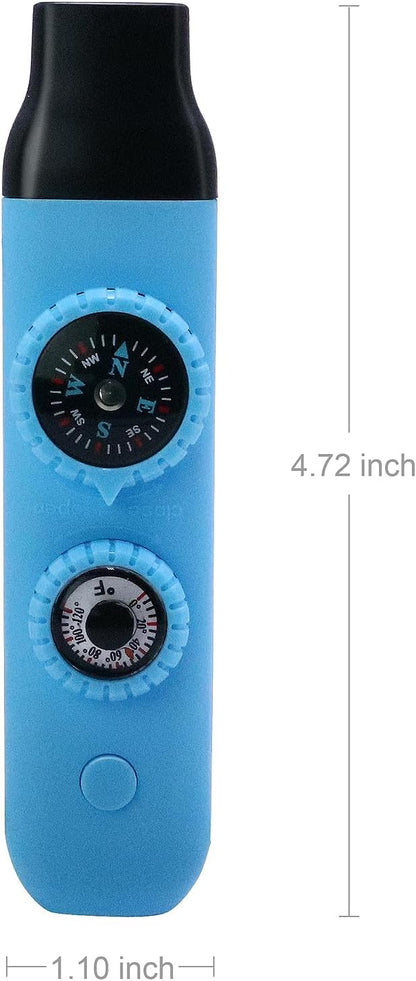 Emergency Survival Safety Whistle，Whistle for Kids with Lanyard,Compass,Thermometer,Ideal for Kayaking, Boating, Hiking, Camping, Climbing
