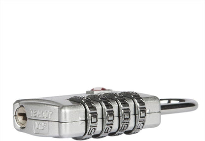 5 Pack TSA Luggage Locks with 4 Digit Combination – Heavy Duty Set Your Own Padlocks for Travel, Baggage, Suitcases & Backpacks - Silver