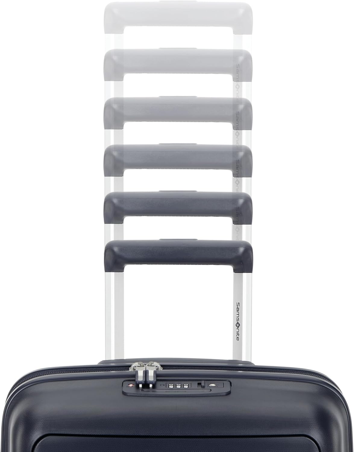Samsonite Elevation Plus - Carry-On Hardside Luggage with QuickEntry™ Front Compartment - Scratch Resistant Polypropylene Shell, AirTag Holder, TSA Lock, Airline Approved - Midnight Blue