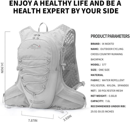 Running Hydration Vest for Men Women Water Backpack for Running 3L Running Hydration Pack for Trail Running Marathon Race Hiking