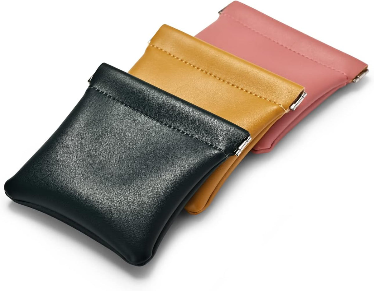 PU Leather Jewelry Travel Bag Leather Jewelry Pouch Christmas,Wedding Party Favor Gift Bag (S, Pink)