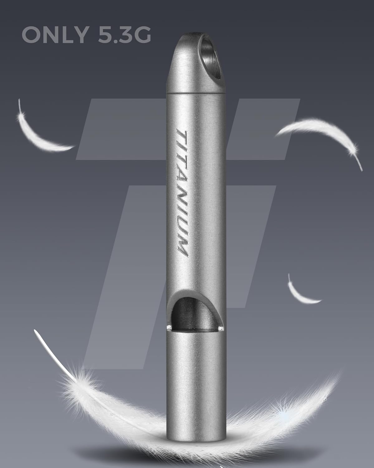 Titanium Emergency Whistle, Survival Safety Whistles for Coaches,Dog Training,Hiking, Life Saving-Loud up to 120db