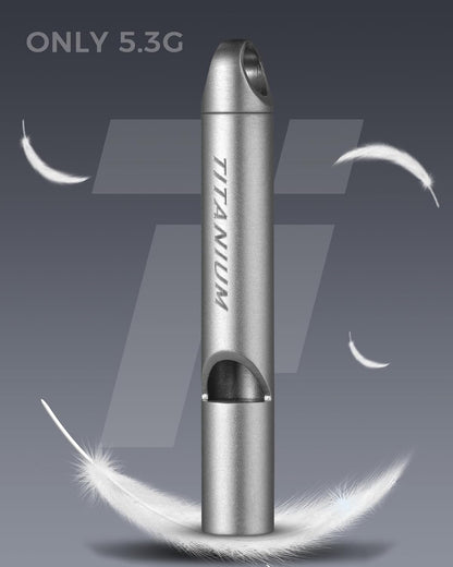 Titanium Emergency Whistle, Survival Safety Whistles for Coaches,Dog Training,Hiking, Life Saving-Loud up to 120db