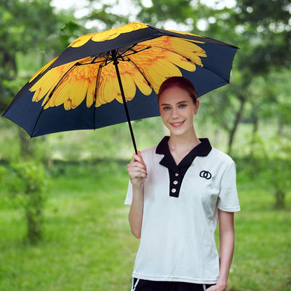 LANBRELLA Compact Reverse Folding Umbrella Auto Windproof Travel Umbrella