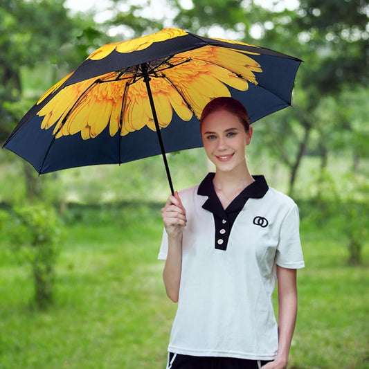 LANBRELLA Compact Reverse Folding Umbrella Auto Windproof Travel Umbrella