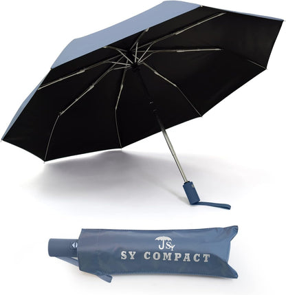 SY COMPACT Umbrella Automatic Travel Waterproof Light Folding Umbrellas Easy Carry for Women and Men