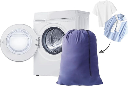 Extra Large Laundry Bag Travel Laundry Bags with Drawstring Closure, 30"x40" Machine Washable Dirty Clothes Organizer for college, dorm and apartment dwellers (6 Pcs Blue)