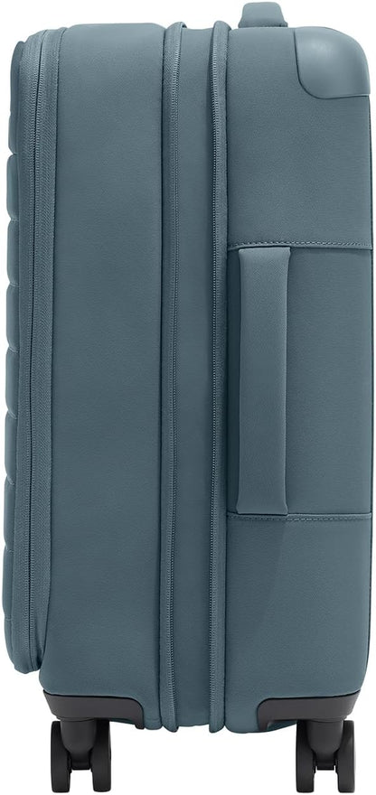 Away Softside Carry-On Suitcase, 22 Inch Lightweight, Expandable High-Strength Nylon Luggage With Spinner Wheels, Meets Requirements for Most Major Airlines, Coast Blue