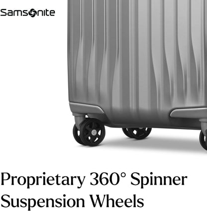 Samsonite UpLIFT Large Checked Hardside Luggage with Spinner Wheels - Airline-Approved, TSA Lock, Adjustable Handle System - Polycarbonate Hard Suitcase for Ultra Lightweight Travel - Phantom Black