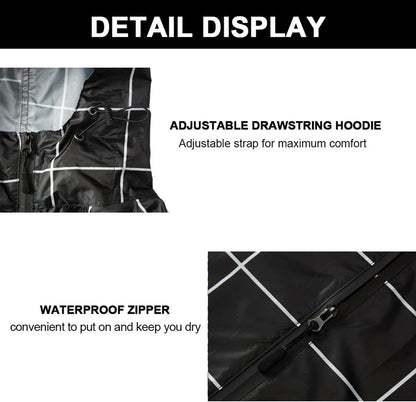 Rain Poncho Jacket Coat Hooded Zipper Style for Women/Men/Adult with Pocket