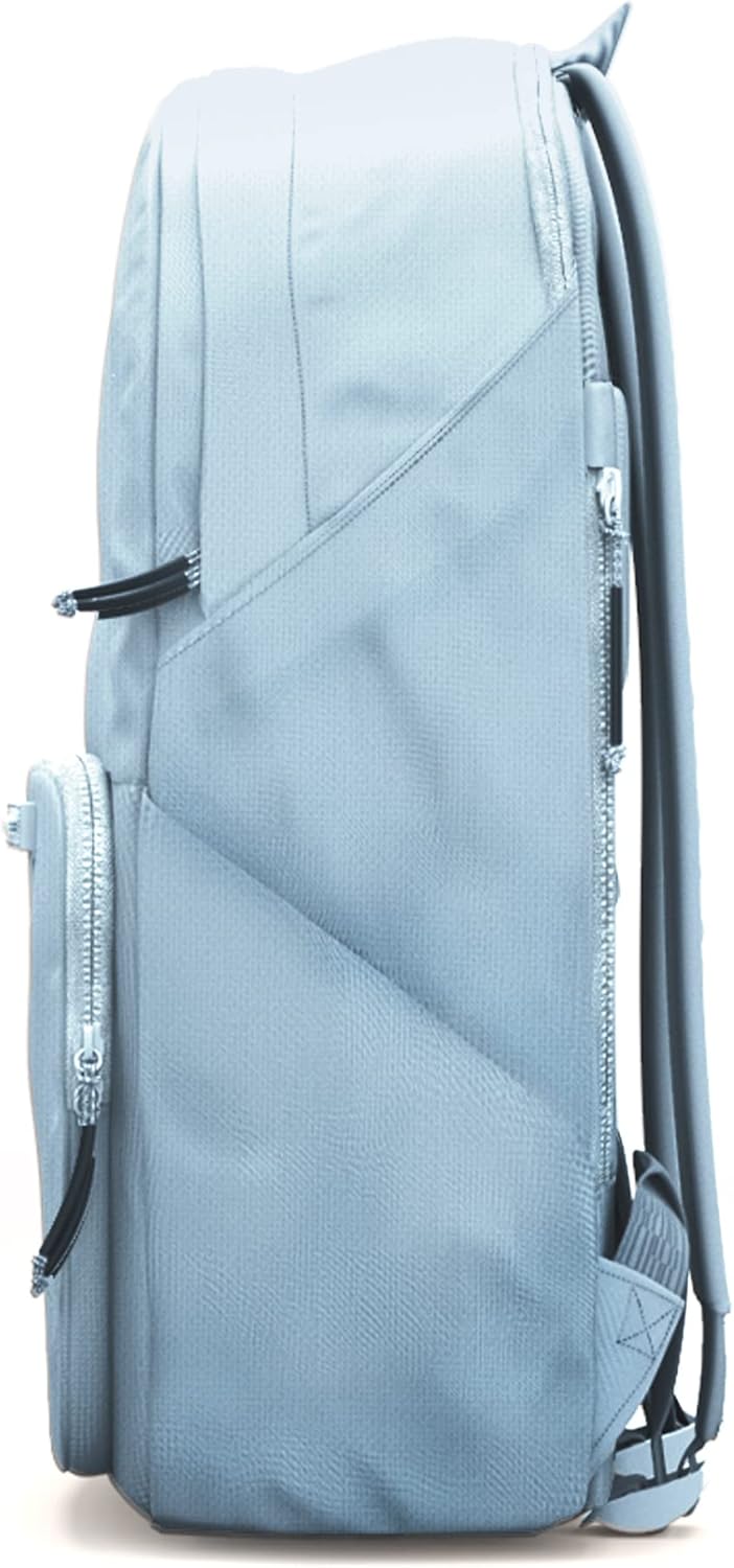 BREVITE The Backpack- Casual daypack backpacks for every function. Compact but spacious 18L aesthetic traveling backpack with laptop compartment. (Misty Blue)
