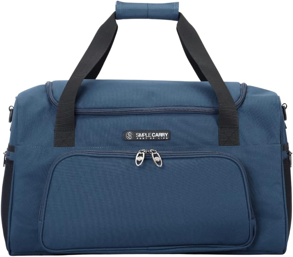 Large Sports Duffel Bag 20 inch for Travel Gym as Shoulder Bag and Hand Carry – Blue