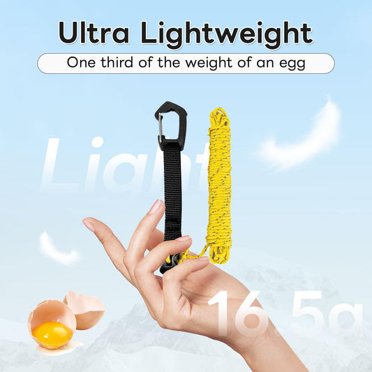 4 Pack Guy Lines-Ultralight Tent Cords with Locking Carabiner Clip, 2mm 100% Nylon Guylines Ropes for Outdoor Camping Tent Tarp,Climbing,Hiking Backpacking (Blue, 4M)