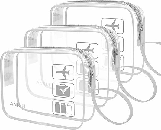 ANRUI Makeup Bags Clear Cosmetic Bag for Women Small Makeup Pouch for Girls/Kids Travel Toiletries Organizer Bags Waterproof Travel Liquids Storage Bags