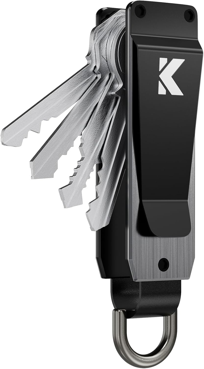 Key Organizer for Men Compact Key Holder Minimalist Key Case Metal Key Chain Key Holder for Keychain Secures 2-5 Keys