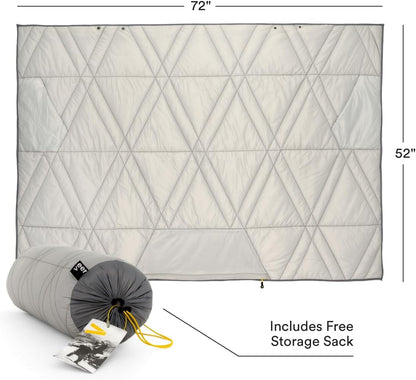 Veer Adventure Blanket - 100% Down Alternative Insulated Outdoor Puffy Blanket for Camping, Beach, Sports/Stadiums, Picnics, or Travel - Built-in Hand Pockets and Zipper Pillow Pocket - Adult Size