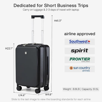 Hanke Grace Expandable Carry On Luggage - Image 4