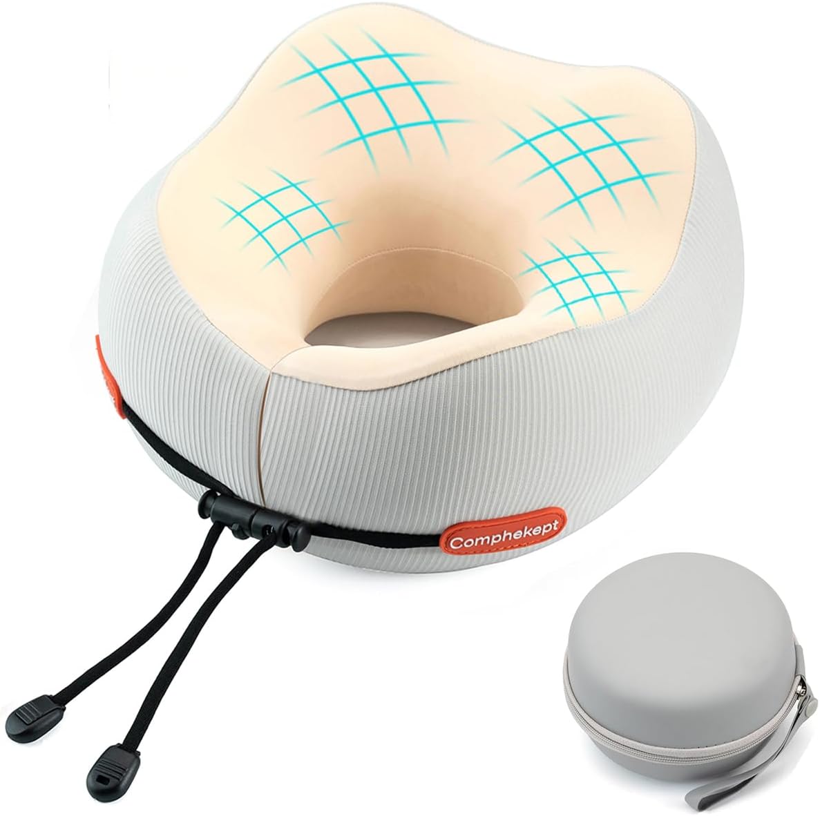 Thickened Travel Neck Pillow for Airplanes for Women, Adjustable Right Amount of Height 360° Support Memory Foam Neck Pillow, Portable Plane Pillow for Sleeping