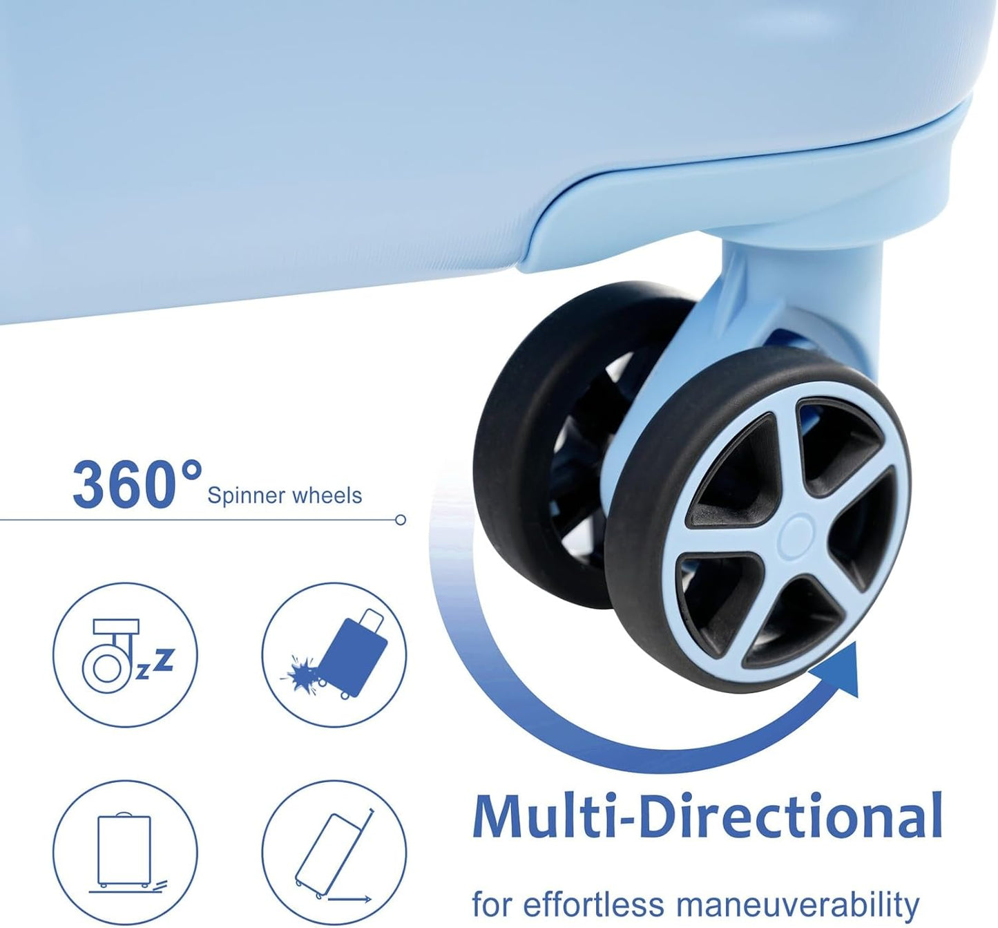 Merax 24 Inch Expandable Checked Luggage, Hardshell ABS Medium Suitcase with Spinner Wheels, TSA Lock, Lightweight Travel Suitcase for Long Trips and Vacations