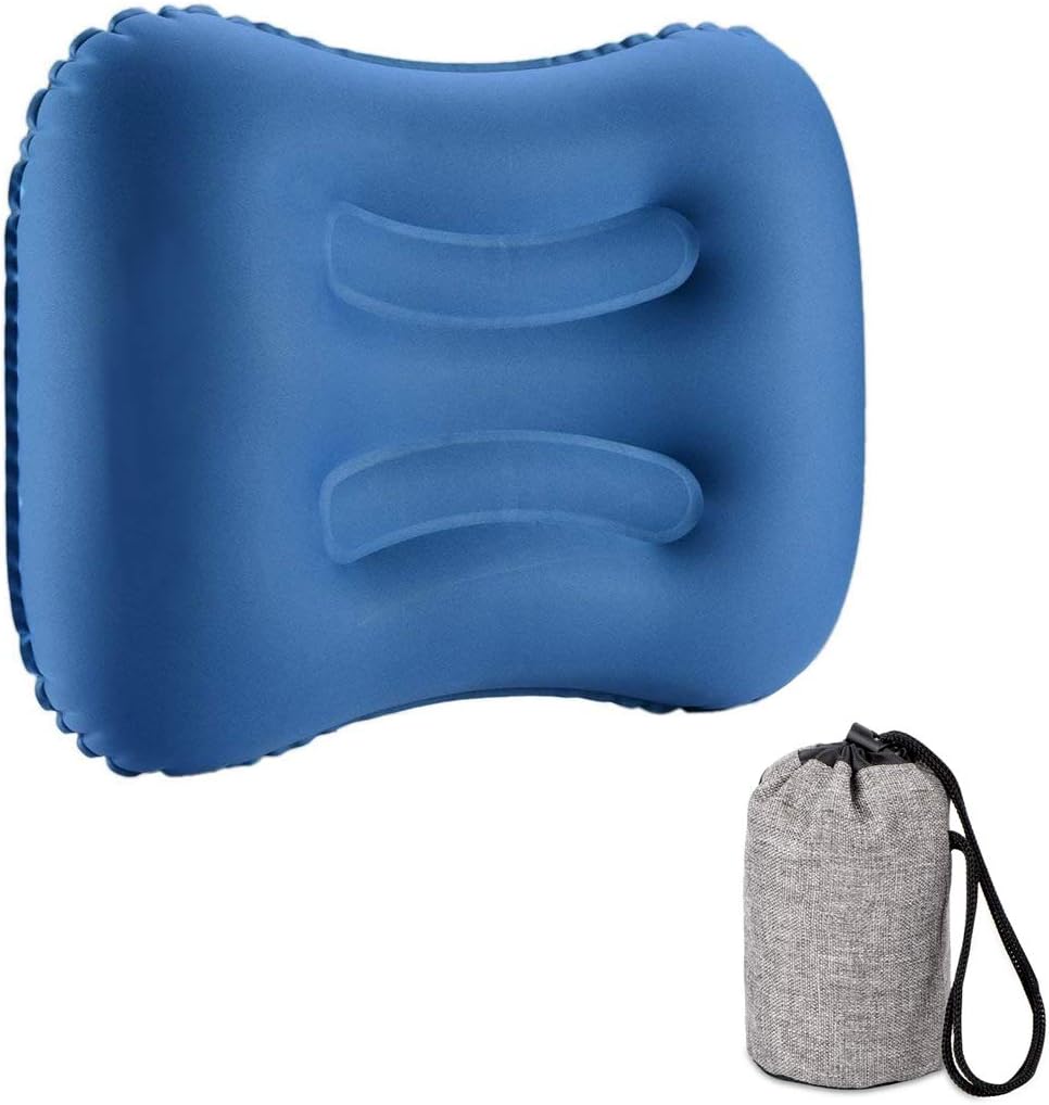 SUNYAO Ultralight Inflatable Camping Pillows - Compressible, Compact, Inflatable, Comfortable, Ergonomic Pillow for Neck & Lumbar Support While Camping,Backpacking,Hiking
