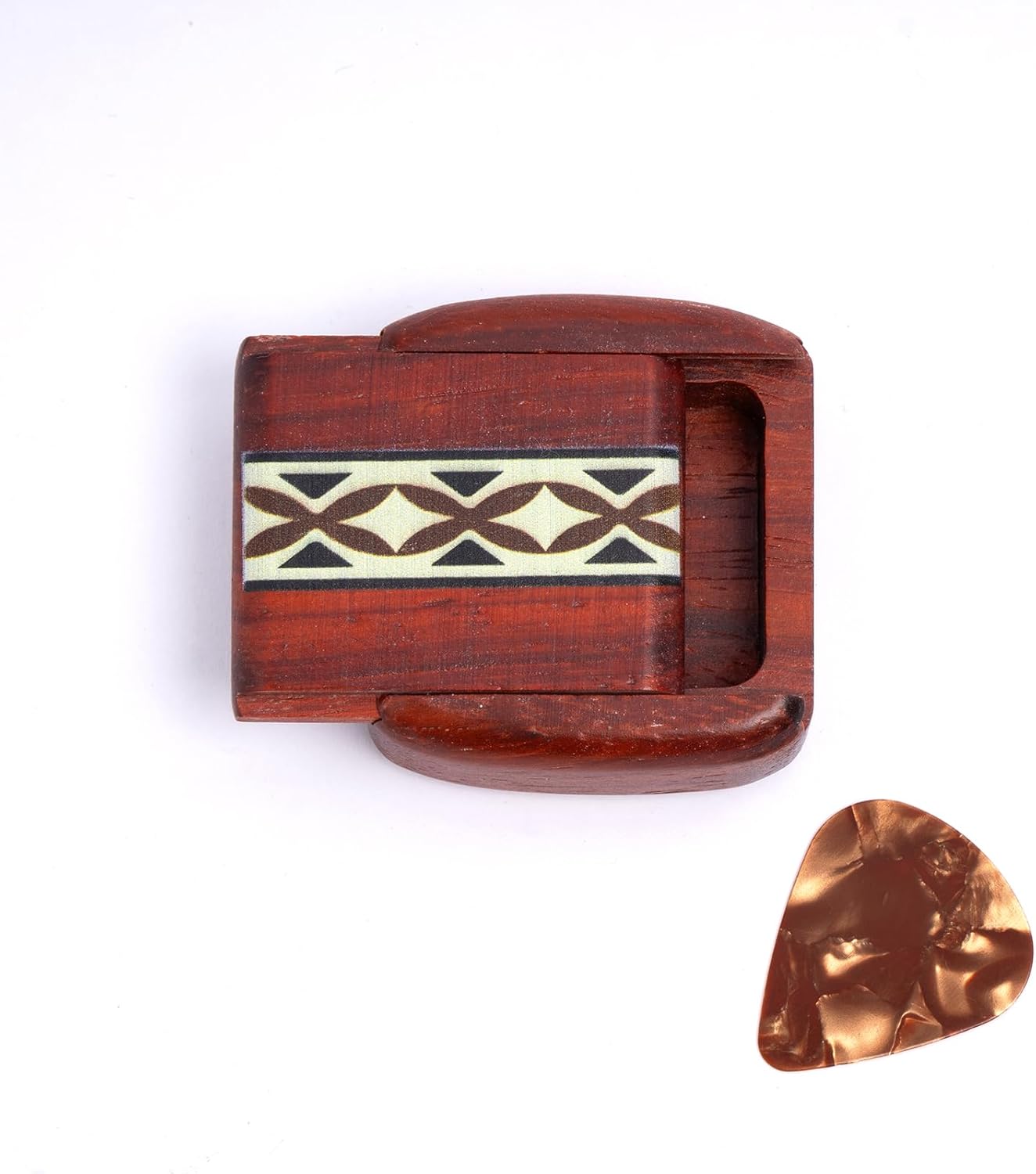 1pcs Handcrafted Wooden Pill Case for Purse - Elegant Rosewood Pill Box Organizer, Discreet Wallet-Size Storage for Medications, Jewelry & Essentials