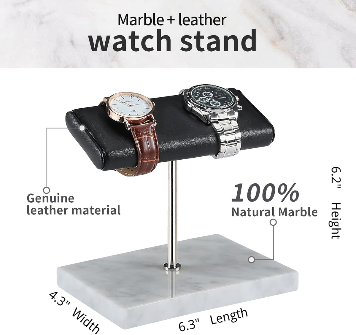 LYS&LYX Watch stand watch display stand watch holder watch Handcrafted watch holder (2--white/silver/black)