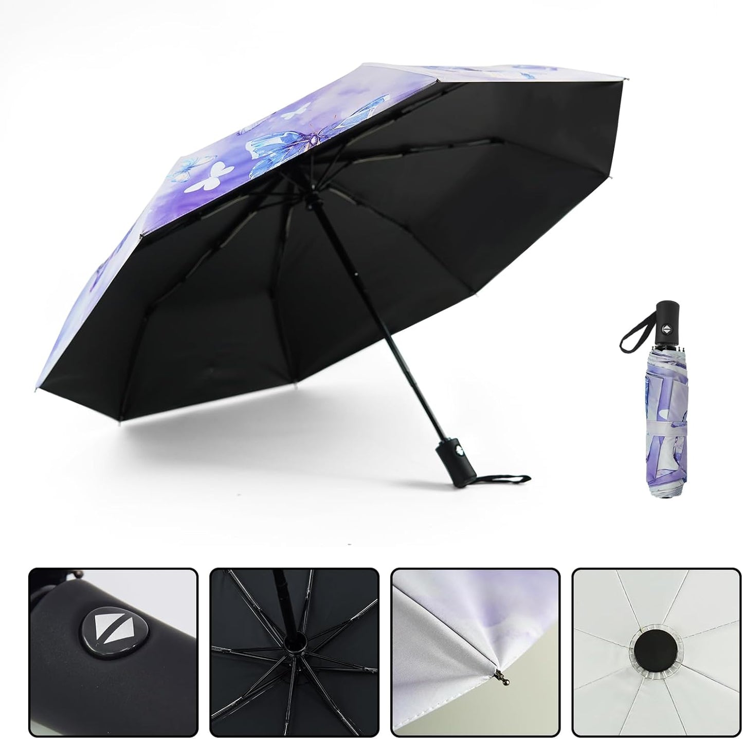 SY COMPACT Travel Umbrella Windproof Automatic Umbrellas Small Compact UV Sun Protection Factory Outlet Umbrella