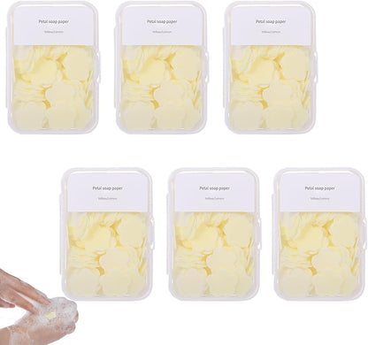 600PCS Portable Mini Soap Sheets – Scented Disposable Hand Washing Paper, Travel-Friendly & Water-Soluble Soap for Camping, Hiking & Outdoor Use