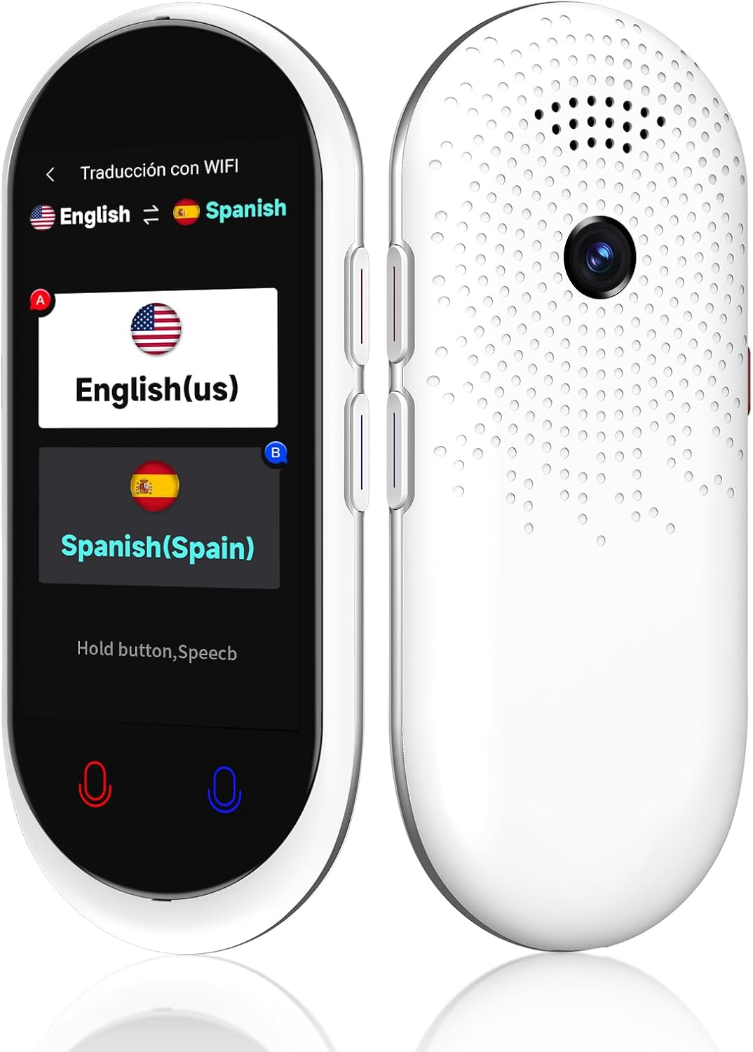 Language Translator Device, Portable Translator No WiFi Needed, Offline Voice Photo Translation, 137 Languages Supported, High Accuracy Translator Device for Travel Business Learning (White)