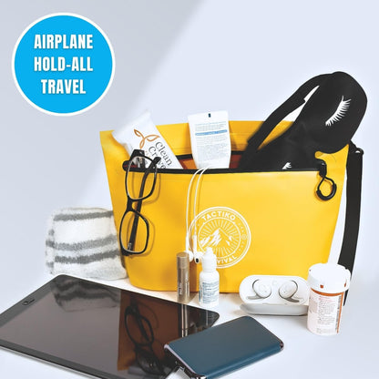 3-Pack Tactiko Heavy-Duty Splash Water Resistant Zipper Pouches - Hold-All Organizers for Dry Bags, Travel Bags (3, Blue/Yellow/Black)