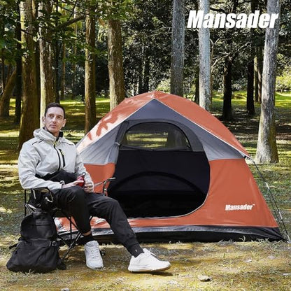 Camping Tent, Waterproof 2/3/4 Person Tents for Camping, Lightweight Easy Set Up Outdoor Hiking Tent Backpacking Tent with Carry Bag, Backpack Tent Suit for Family Beach Hiking Travel