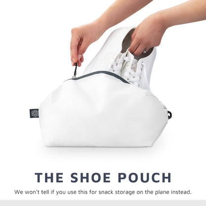 Large Compression Packing Cubes for Travel-Packing Cube Luggage Organizers 7 Piece Set for Checked Luggage-Ultralight, Expandable/Compression Bags by TRIPPED Travel Gear (White/Grey)