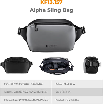K&F Concept 2 in 1 Sling Bag Everyday Shoulder Bag & Multifunction Photography Crossbody Camera DSLR Backpack Portable Bag