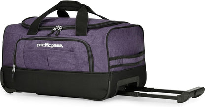 Pacific Gear Rolling Duffel Bag with Wheels, Luggage, Hockey, Sports, XL, Rollers, Heavy Duty 21"