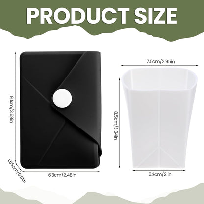 LemonRoad Silicone Folding Camping Cup Card Design Collapsible Silicone Travel Cup Waterproof 250 ml for Camping Outdoors International Travel(Black)