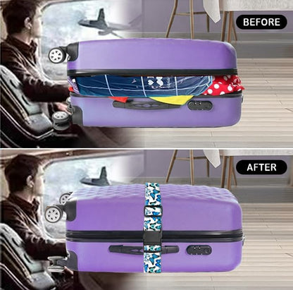 Luggage Straps for Suitcases Travel Belt Accessories, Cute Suitcase Strap, Adjustable Luggage Belt Strap, Heavy Duty with Quick-Release Buckle Luggage Strap Cute Butterfly