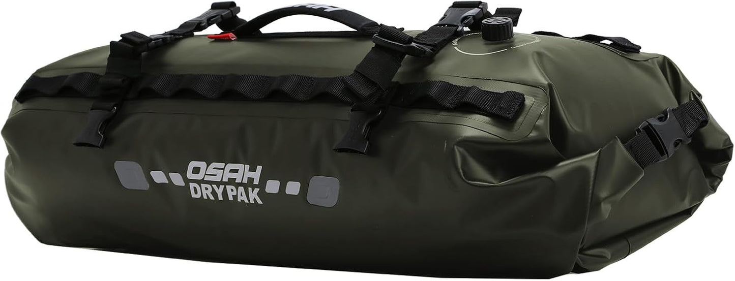 Waterproof Duffel& Luggage Bag - Motorcycle Dry Bag Tail Saddle Bags with Roll Top Closure,Large Storage Space,for Camping, Kayaking, Fishing & Traveling(Green, 20L)