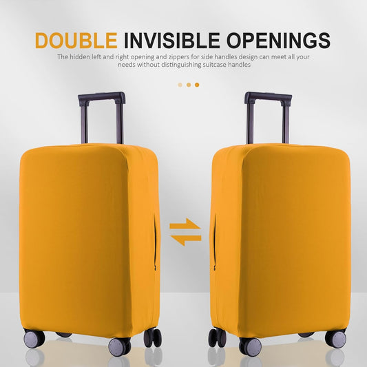 Travel Luggage Cover - Scratch-Resistant Suitcase Protector, Fit 28-29 Inch, Yellow (XL)