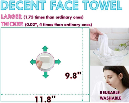 Premium Compressed Towel Tablet, Essential Face Washcloths for Travel, Camping, Hiking, Sports and Beyond, Portable Disposable Thicker Larger, Pure Cotton, 20PCS