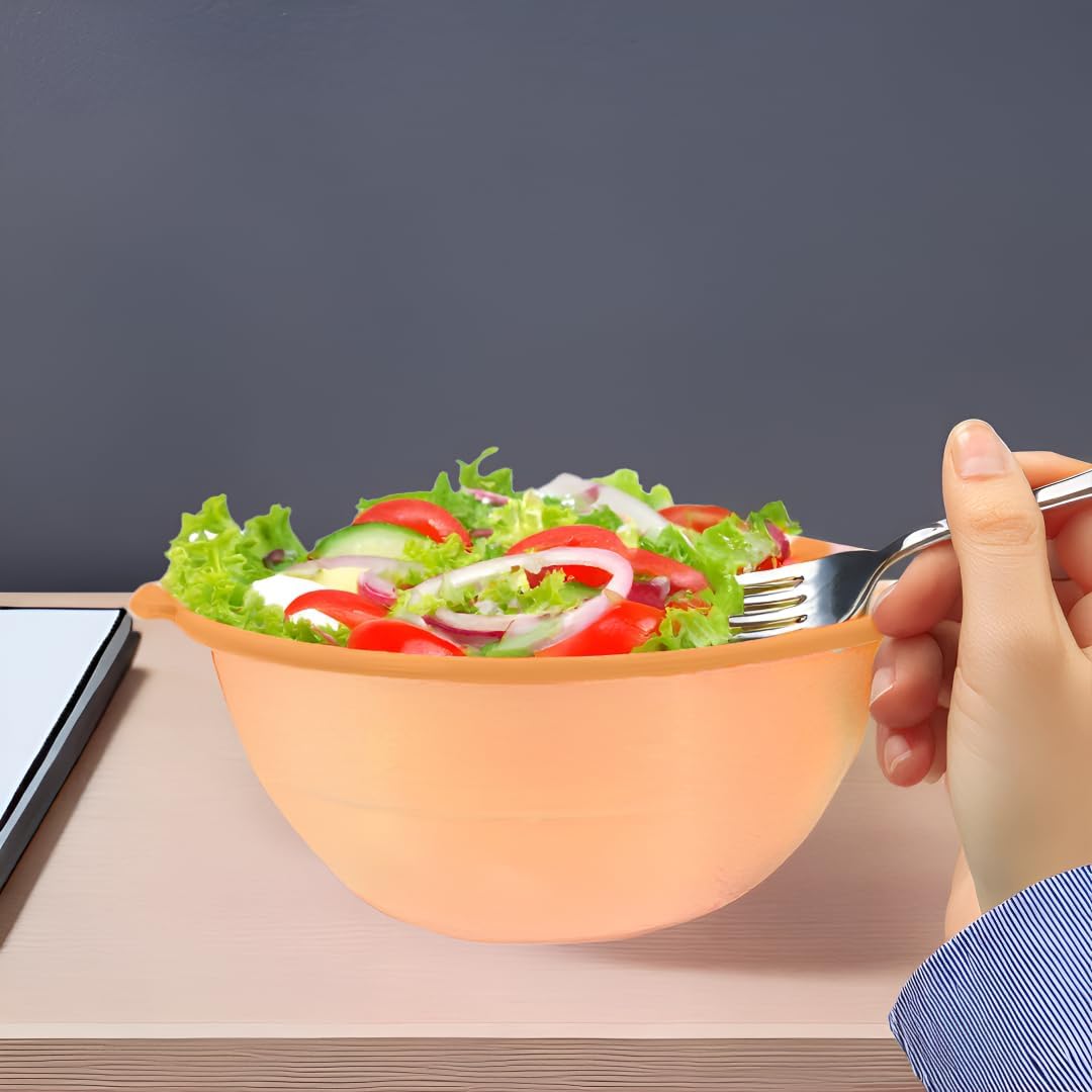 kūpaa Bowl & Carrier Duet – Microwave Safe Silicone Lunch Box For Adults– Collapsible, Leakproof, Food-Grade, Reusable To-Go Container (Sunstone)