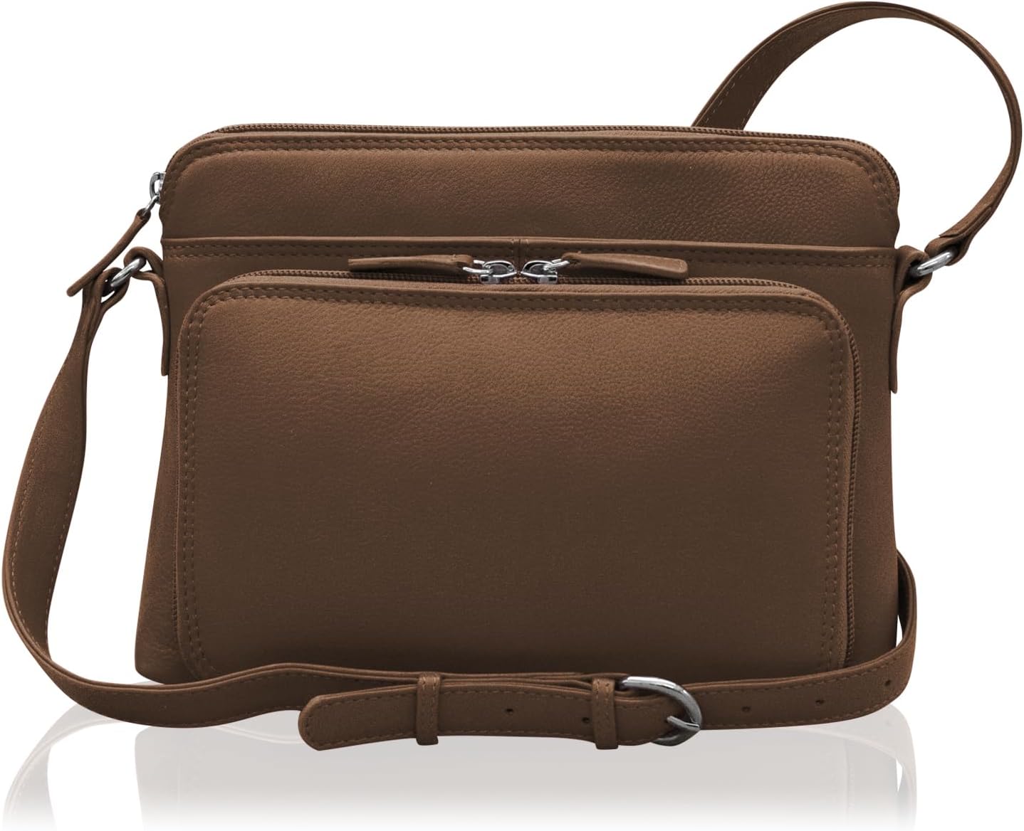 ili New York Genuine Leather Crossbody Bags for Women - Premium RFID Blocking Shoulder Bag Organizer with Adjustable Strap