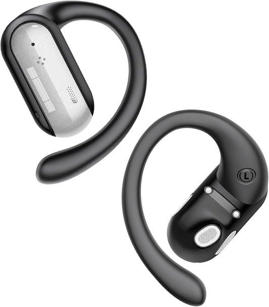 AI Translation Earbuds Real Time 164 Languages Translator Ear Buds Audifonos Traductores Inglés Español 4-in-1 Wireless Headphones Bluetooth Earphones for Travel Business Meeting Learning Black