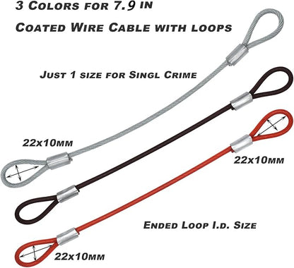 15 pcs 7.9 inch 3mm Thickness Stainless Steel Wire Cable - Image 3