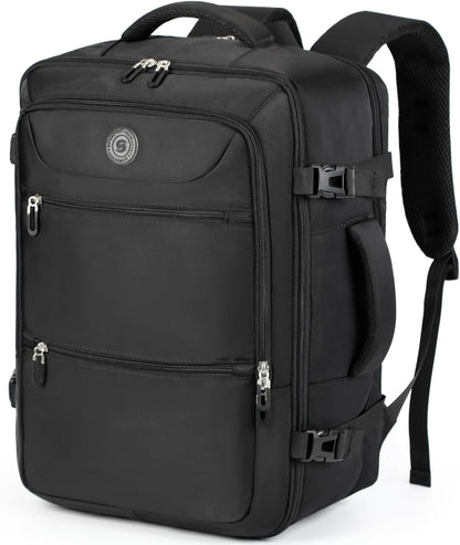 Sowaovut Travel Laptop Backpack, Extra Large High School College Backpacks, Flight Approved Daypack Business Bag Fit 17.3 inch Laptop for Men Women (Black)
