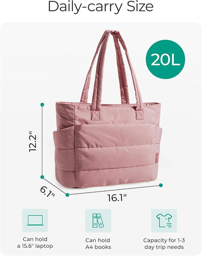 BAGSMART Tote Bag for Women, Lightweight Puffy Tote Bag - Image 2