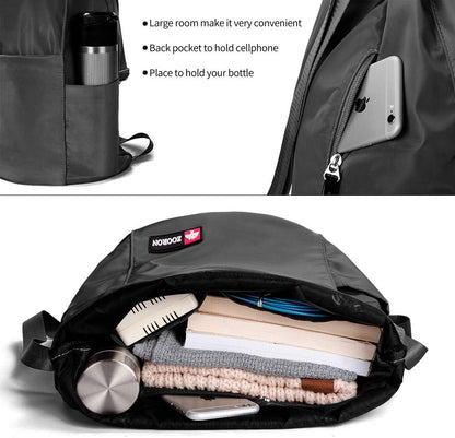 ZOORON Waterproof Drawstring Gym Backpack Bag for Men & Women, Sport Gym Sack Mini Travel Daypack